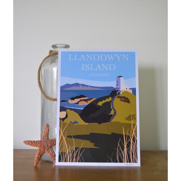 An A4 art print of Llanddwyn Island