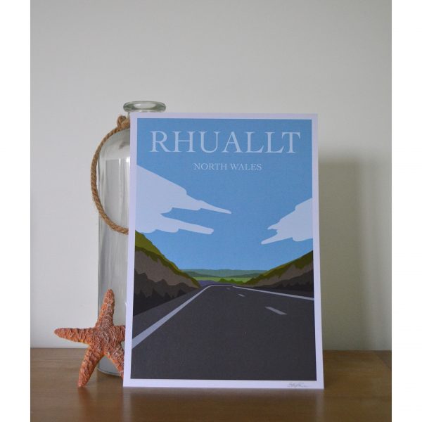 An art print of Rhuallt Hill